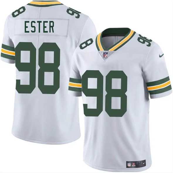 Men & Women & Youth Green Bay Packers #98 James Ester White 2025 Vapor Untouchable Limited Stitched Jersey